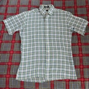 VTG 80's Abraham and Straus Plaid Shirt Mens Sm Excellent Short Sleeve Button